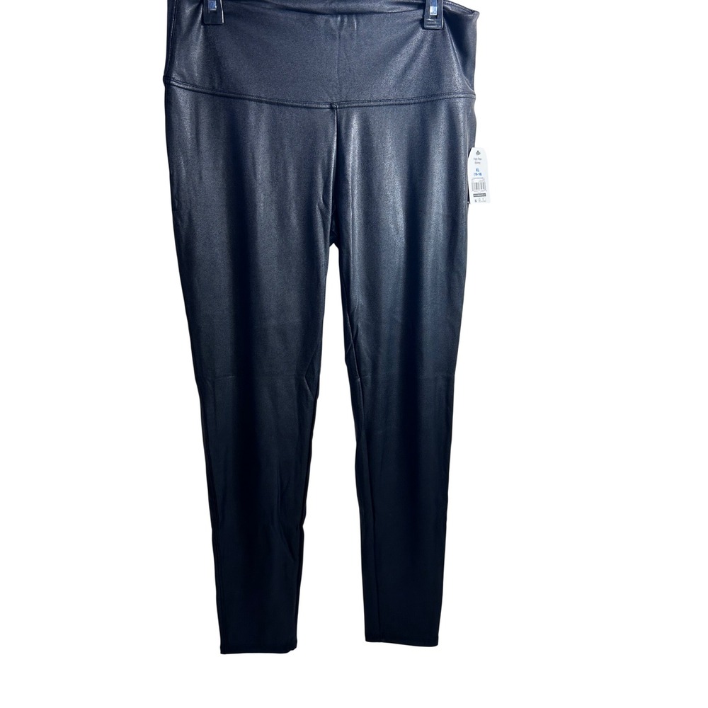 Time and Tru Faux Leather Leggings XL Black High Rise Skinny Womens
